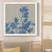 Winston Porter FALLING LEAVES VI Picture Frame Print on Canvas Canvas, Solid Wood in Blue/Gray/Indigo | 27.5 H x 27.5 W x 1.5 D in | Wayfair