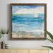 Breakwater Bay From The Shore-Premium Framed Canvas - Ready To Hang Canvas, Solid Wood in Blue/White | 31.5 H x 31.5 W in | Wayfair
