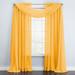 Wide Width BH Studio Sheer Voile Scarf Valance by BH Studio in Daffodil (Size 40" W 144"L) Window Curtain