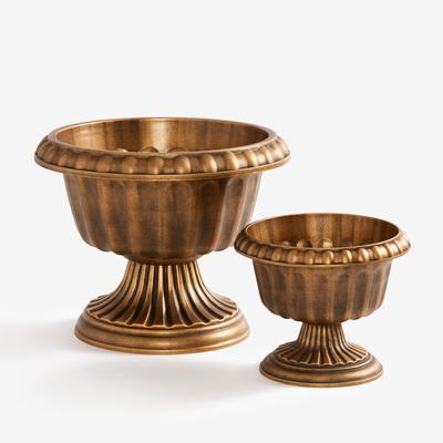 Set of 2 Urn Planters by BrylaneHome in Bronze