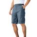 Men's Big & Tall 10" Side Elastic Canyon Cargo Shorts by KingSize in Slate Blue (Size 48)