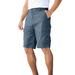 Men's Big & Tall 10" Side Elastic Canyon Cargo Shorts by KingSize in Slate Blue (Size 64)