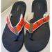 J. Crew Shoes | J.Crew Embroidered Anchor Nautical Flip Flop. Size 8 | Color: Blue/Red | Size: 8