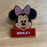 Disney Other | Disney Minnie Mouse Enamel Pin “Ashley” | Color: Brown | Size: Os