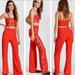 Free People Pants & Jumpsuits | Free People Red Bella Pant Set Size 0 $350 | Color: Red | Size: 0