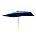 JATI Umbra 3m x 2m Large Garden Sun Umbrella Parasol with Cover (Navy Blue) - Double-Pulley, 2-Part Pole