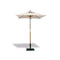 JATI Umbra 1.5m Small Tilting Garden Parasol with Cover (Natural) - Square | Single-Pulley | 2-Part Pole
