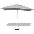 JATI Umbra 3m x 2m Rectangular Garden Parasol with Cover (Grey) - Oblong, Double-Pulley, 2-Part Pole