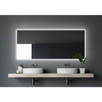 Moon Badspiegel mit Beleuchtung  led Badezimmerspiegel 160x70 cm  led Spiegel mit umlaufenden