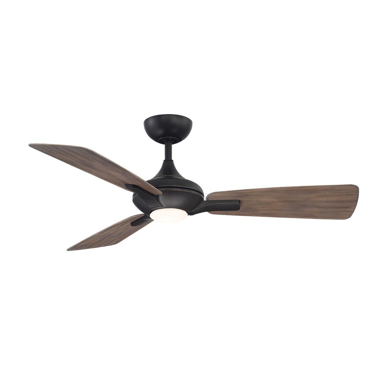 Modern Forms Mykonos Outdoor Rated 52 Inch Ceiling Fan with Light Kit - FR-W1819-52L-OB/BW