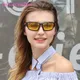 DOHOHDO – lunettes de soleil polarisées jaunes pour femmes verres de Vision nocturne de marque de
