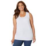 Plus Size Women's The Timeless Tank by Catherines in White (Size 3X)