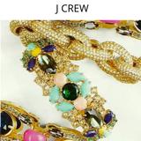 J. Crew Jewelry | J. Crew Crystal Marquis Bracelet Multicolored | Color: Blue/Gold/Green/Pink/Red | Size: Os