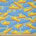 East Urban Home Yellow Submarine Fabric By The Yard, Pop Art Style Retro Underwater Theme Classical Submarine Design Print, Square | 36 W in | Wayfair