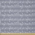 East Urban Home Grey Fabric By The Yard, Piano Music Clay Motif Various Notes Beats Melody Rhythm Harmony Jazz, Square | 36 W in | Wayfair