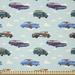East Urban Home Cars Fabric By The Yard, Absurd Design w/ Vintage Cars In The Air w/ Clouds Old Vehicles Pattern in White | 36 W in | Wayfair