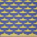 East Urban Home Yellow Submarine Fabric By The Yard, Repeating Pattern Of Underwater Vehicle Pictogram Nautical in White | 36 W in | Wayfair