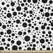 East Urban Home Ambesonne Black & By The Yard, Big & Small Dots Black Color Spots Graphic Simplistic Bubbles Pattern in White | 36 W in | Wayfair