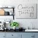 Stupell Industries Cooking Is My Therapy Phrase Blue Black by Milli Villa - Graphic Art Print Canvas in White | 30 H x 24 W x 1.5 D in | Wayfair