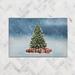 White 36 x 24 x 0.5 in Area Rug - The Holiday Aisle® Kamana Snowy Tree Chenille Rug | 36 H x 24 W x 0.5 D in | Wayfair