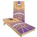 Skip's Garage 2' X 4' Basketball Team Themed Cornhole Board Set w/ Carry Case Solid Wood in Black/Blue/Brown | 12 H x 24 W x 48 D in | Wayfair