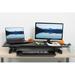 Inbox Zero 46In Large Height Adjustable Standing Desk Converter w/ Dual Monitor Mount Arm Bundle Wood/Metal in Black/Brown/Gray | Wayfair