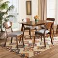 Red Barrel Studio® 5 - Piece Dining Set Wood/Upholstered in Brown | 29.9 H x 29.5 W x 47.2 D in | Wayfair 8397C53DC4A54922AE9255752247A44C