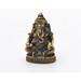 Bungalow Rose Small Sitting Ganesh Figurine. Handmade On Solid Brass w/ Gold Plated. 1 Inch Tall Metal in Yellow | 1 H x 0.5 W x 0.5 D in | Wayfair