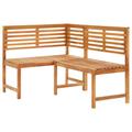 vidaXL Garden Corner Bench 140 cm Solid Acacia Wood