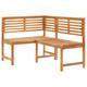 vidaXL Garden Corner Bench 140 cm Solid Acacia Wood