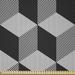 East Urban Home Ambesonne Black & White Fabric By The Yard, Monochrome Cube Composition w/ Abstract 3D Design Optical Illusion | 90 W in | Wayfair