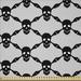 East Urban Home Gothic Fabric By The Yard, Halloween Horror Theme Spooky Skeleton Bones Dark Skulls Checkered Pattern | 90 W in | Wayfair