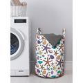 East Urban Home Ambesonne Nautical Laundry Bag, Abstract Colorful w/ Seashells & Starfishes Pattern Summer Fun Graphic | 19 H x 13 W in | Wayfair