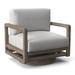 Bernhardt Tanah Teak Swivel Patio Chair w/ Cushions Wood in Gray | 26 H x 32 W x 31 D in | Wayfair O1202S_6031-002