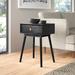 Harriet Bee Fredell 1 - Drawer Solid Wood Nightstand Wood in Black | 24 H x 17.7 W x 14 D in | Wayfair 115D9F2647564A8193AA4AB63B9D8743