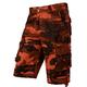 PARKLEES Mens Hipster Multi Pockets Design Loose Fit Cotton Camo Cargo Shorts Red Camo 32