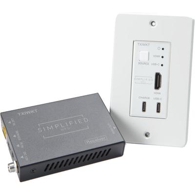 Simplified MFG TXIWKT 4K 35/50m HDMI Decora Wall Plate Extender Kit