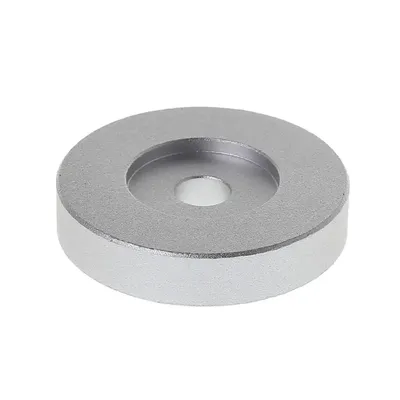 Adaptateur de platine d'enregistrement 45 tr/min aluminium argent pour vinyle de 7 pouces série