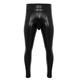 iiniim Mens Wetlook PU Leather Skinny Slim Fit Warm Velvet Fleece Lining Stretch Tights Leggings Thermal Pants Black Large