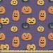 East Urban Home Halloween Fabric By The Yard, Spooky Pumpkins Funny Evil Harvest Day Of The Dead Celebration Layout | 58 W in | Wayfair