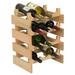 Symple Stuff Geis 12 Bottle Solid Wood Floor Wine Bottle Rack Wood/Solid Wood in Brown | 19.125 H x 14 W x 10.75 D in | Wayfair WR34UN