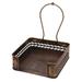 Gracie Oaks Donna Aged Galvanized Metal Napkin Holder Metal in Brown | 2.64 H x 7.17 W x 7.09 D in | Wayfair 9326524BE91F40B884AB38AFFFA75B09