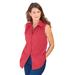 Plus Size Women's Sleeveless Kate Big Shirt by Roaman's in Antique Strawberry (Size 32 W) Button Down Shirt Blouse