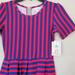 Lularoe Dresses | Lularoe Amelia Pink & Blue Striped Dress | Color: Blue/Pink | Size: Xs