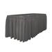 Le Prise™ Table Skirt Polyester in Black | 29 D in | Wayfair SKT17x29_10Lclips_CharcoalP34