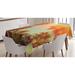 East Urban Home Palm Tree Tablecloth Polyester in Gray/Green/Orange | 60 D in | Wayfair 24BF0DCD97EC423BA9D1743D8B9B0DDF