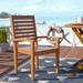 Breakwater Bay Church Street Patio Dining Chair Wood in Brown/Red | 35 H x 21 W x 24 D in | Wayfair 30A0FF750B2B42C3949A178D2C760D91