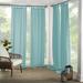 Latitude Run® Jarret Solid Room Darkening Indoor/Outdoor Tab Top Single Curtain Panel Polyester in Green/Blue | 84 H in | Wayfair