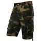 PARKLEES Mens Hipster Multi Pockets Design Loose Fit Cotton Camo Cargo Shorts Army Green Camo 32