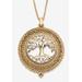 Women's Tree of Life Pendant Necklace by PalmBeach Jewelry in Gold